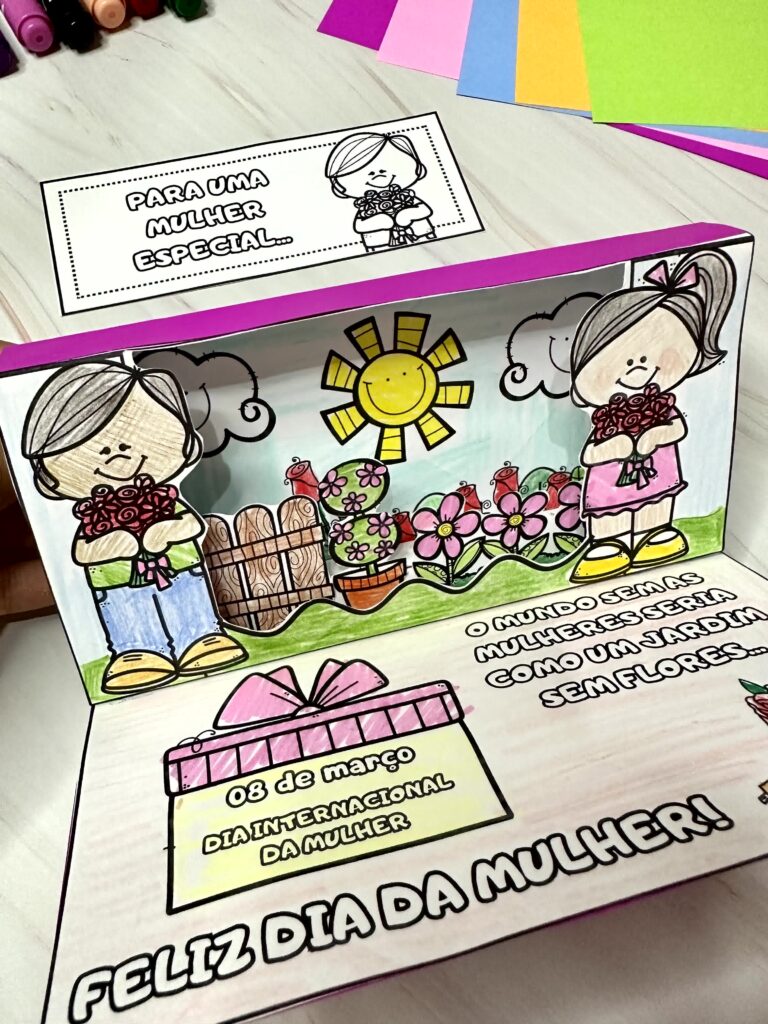 Dia da Mulher – Cartão – Atividades Infantis – Loja de Recursos Pedagógicos