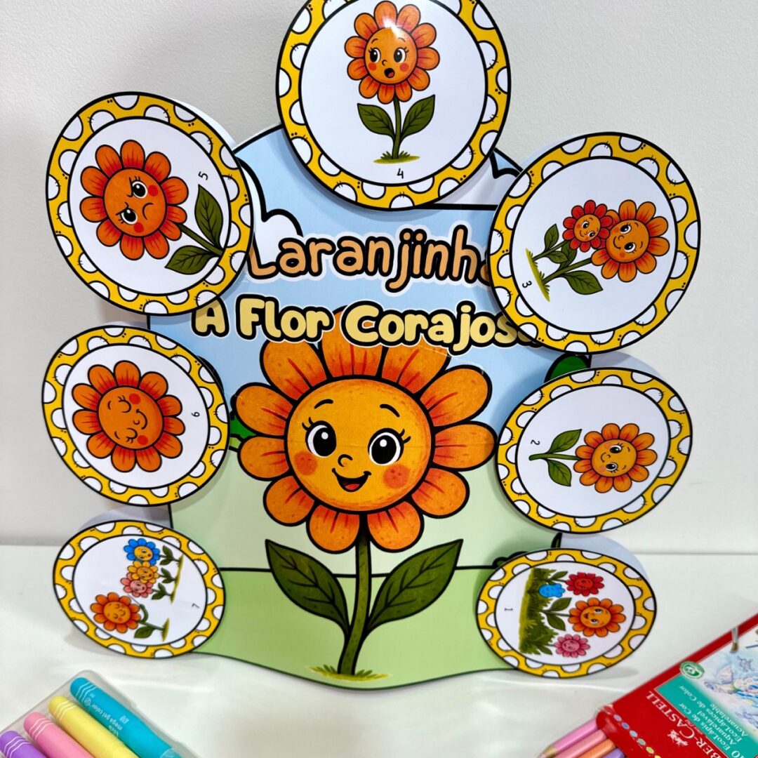 Luva História Laranjinha, A Florzinha Corajosa
