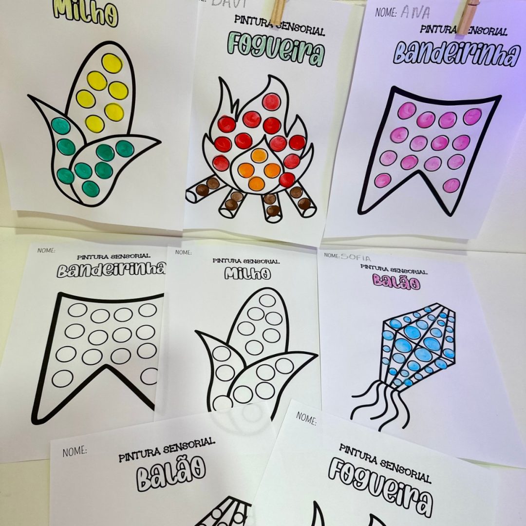 Pintura Sensorial Festa Junina