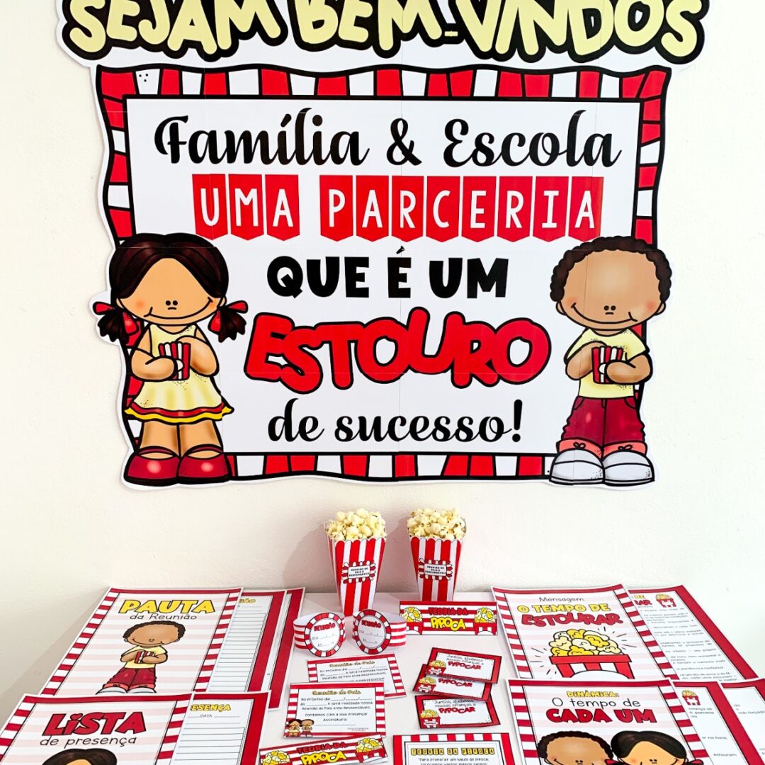 Kit Reunião de Pais Tema Pipoca