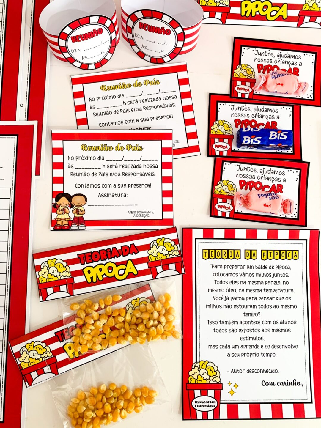 Kit Reunião de Pais Tema Pipoca - Image 3