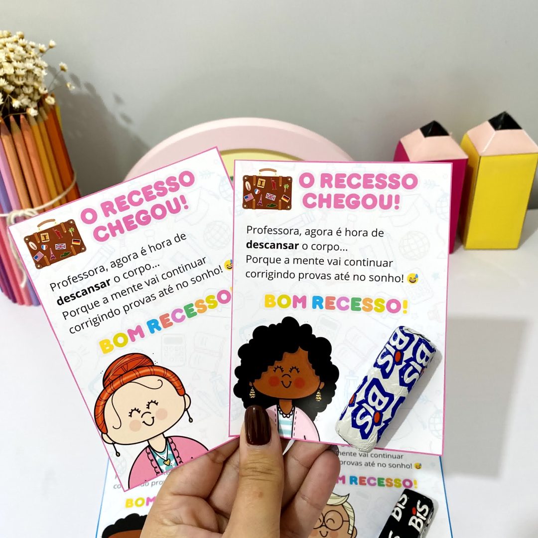 Cartão Recesso para Professores