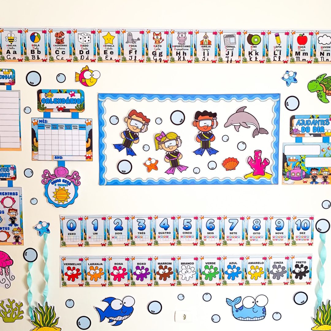 Kit Sala Fundo do Mar