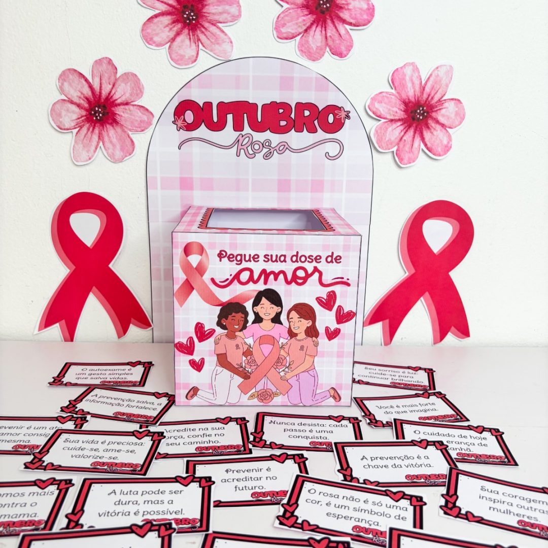 Caixa Motivacional Outubro Rosa