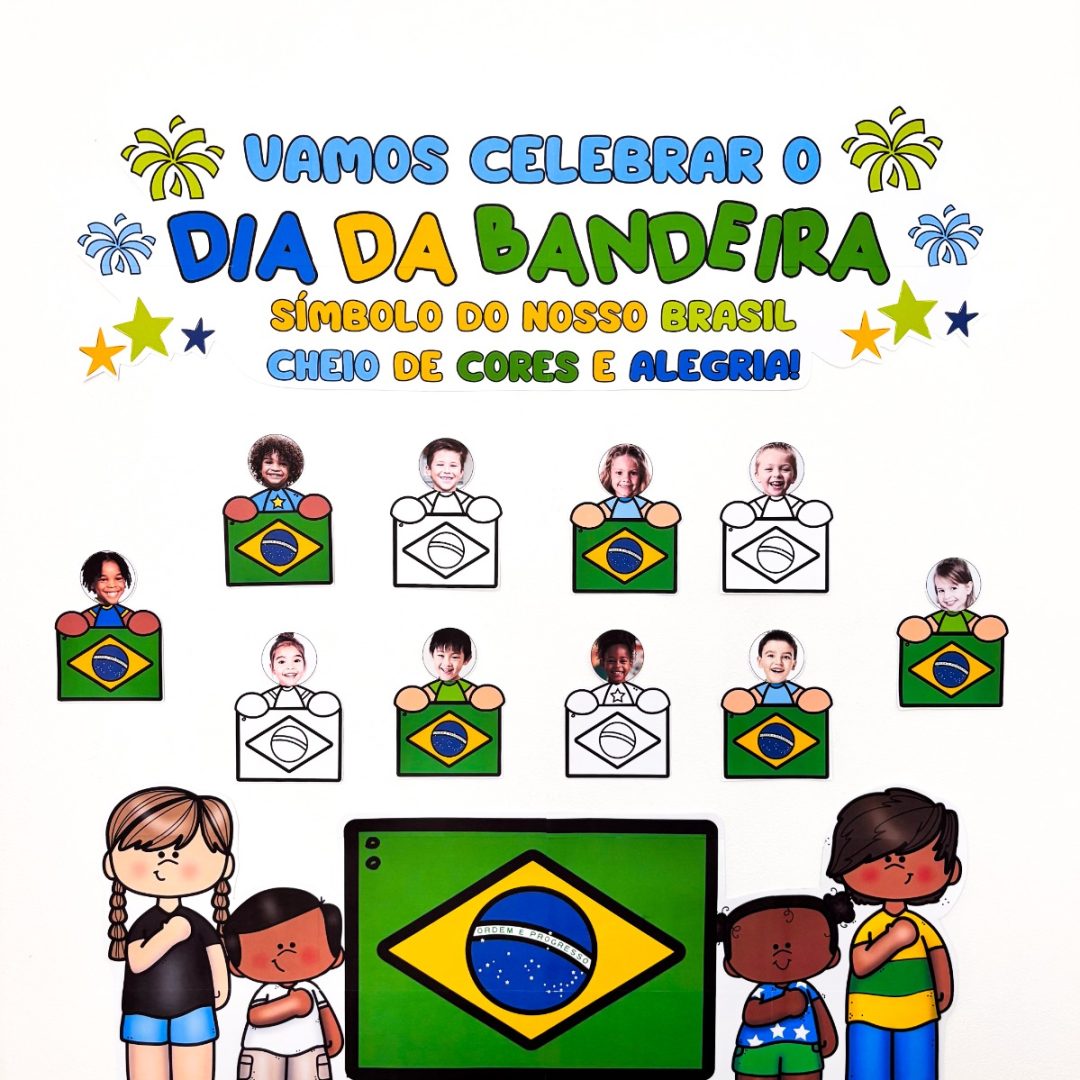 Painel com Fotos Dia da Bandeira
