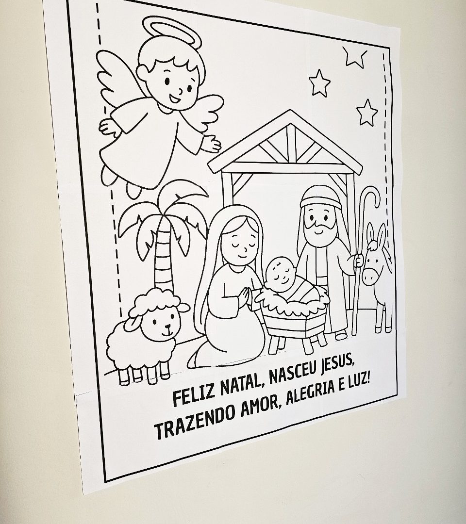 Painel para Colorir – Nascimento de Jesus