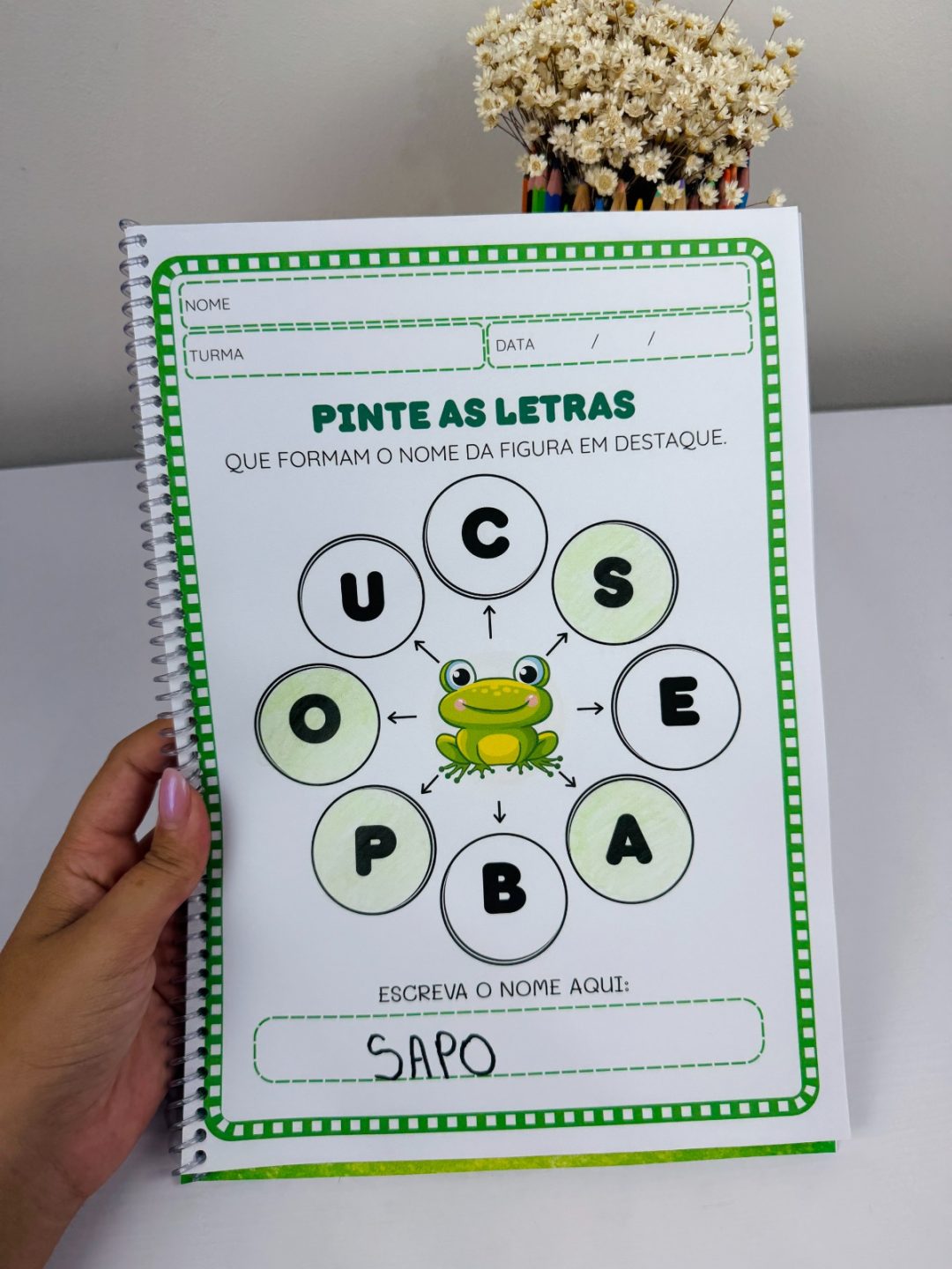Pin Em Letras Apostila Pinte as Letras – Atividades Infantis – Loja de Recursos ...
