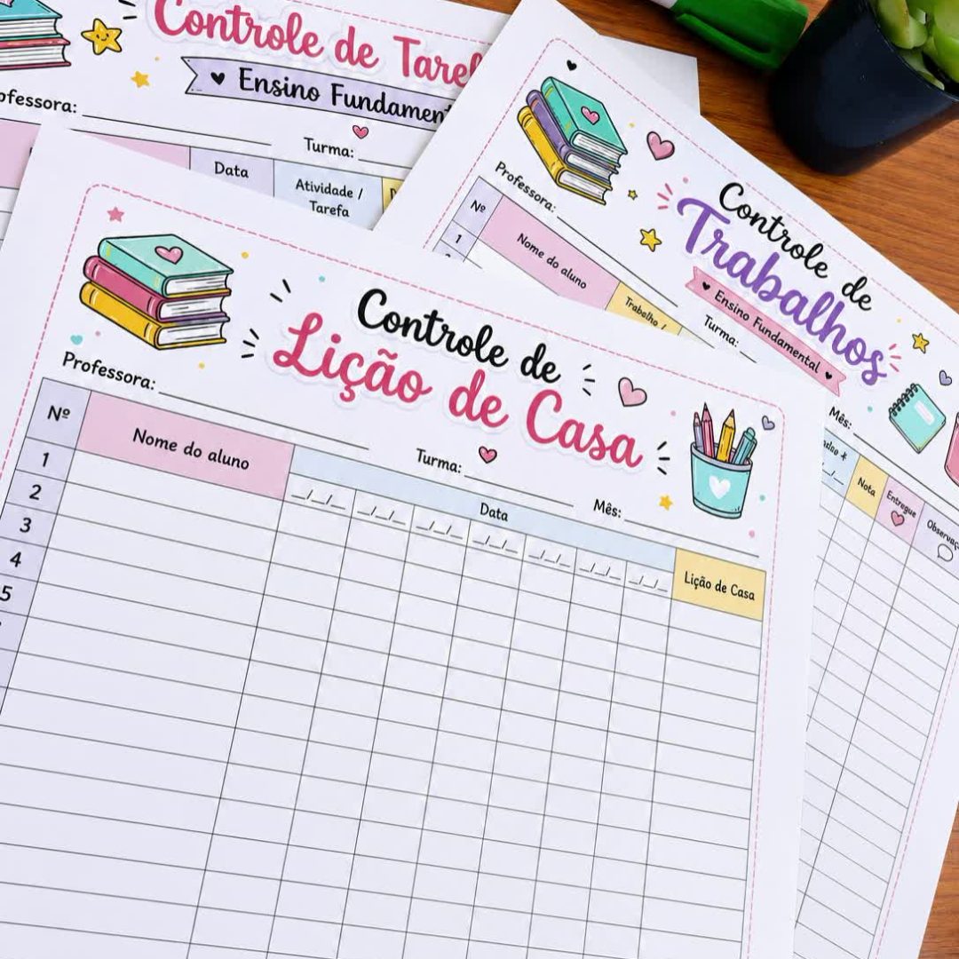 Fichas de Controle do Professor