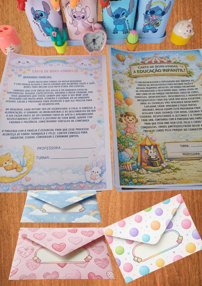 Kit Cartas de Boas-Vindas às Famílias