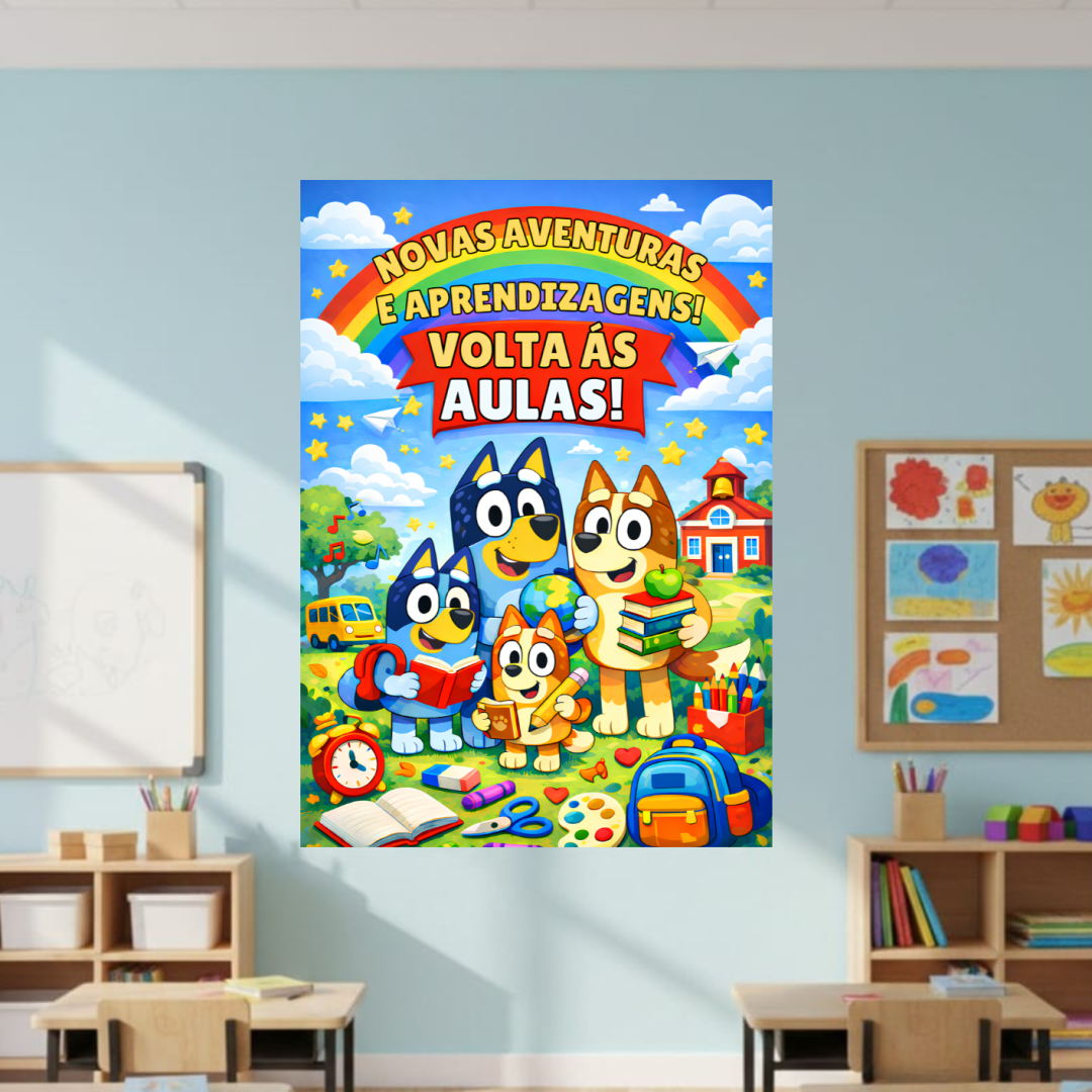 Painel Volta às Aulas Bluey