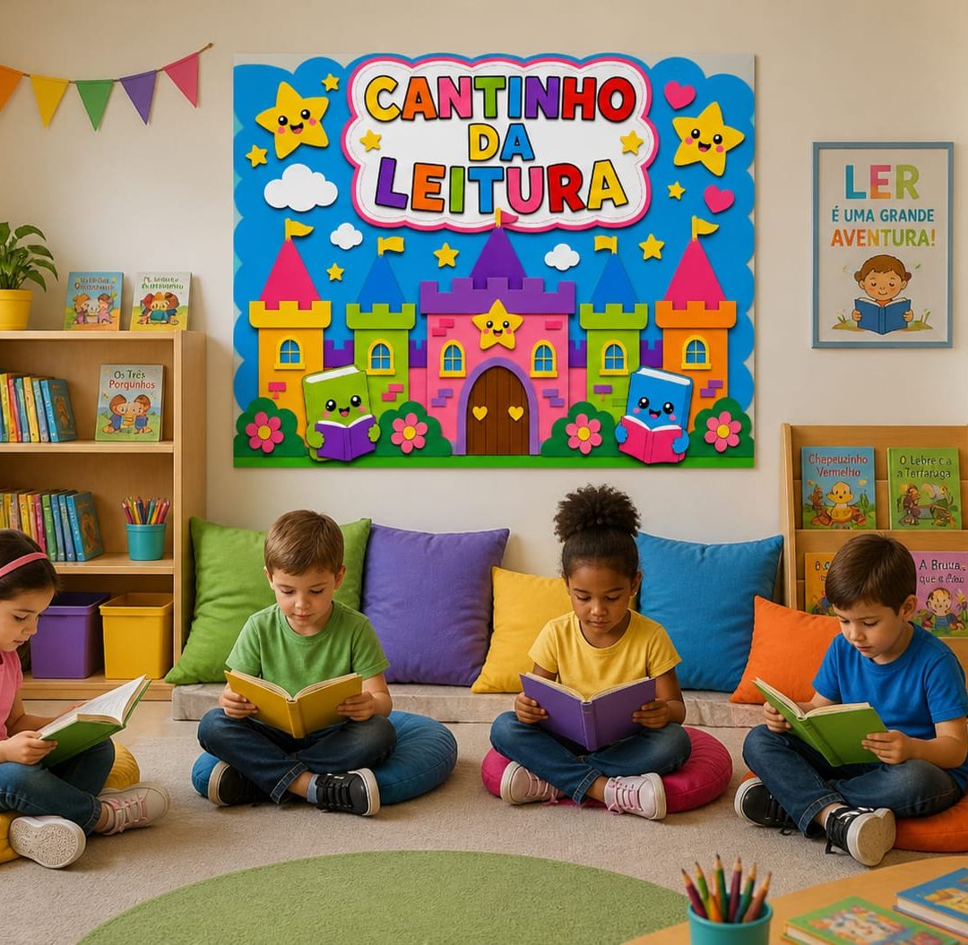 Painel Cantinho da Leitura Castelo