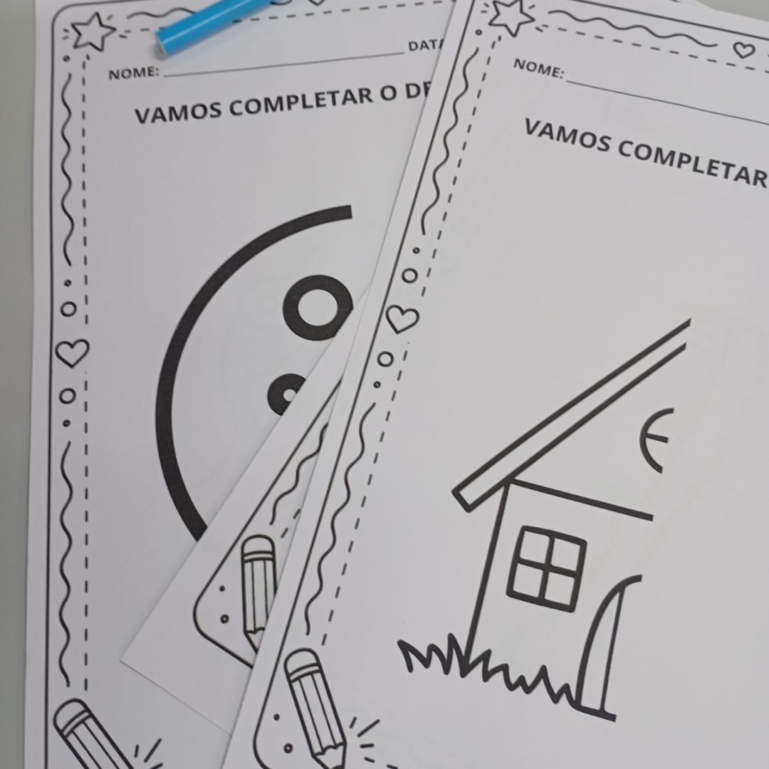 Atividades de Simetria – Vamos Completar o Desenho
