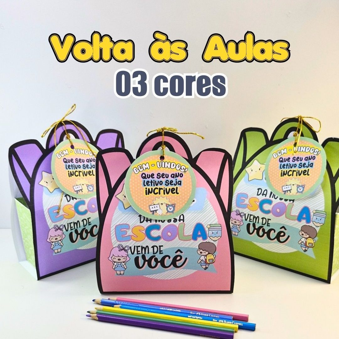 Mochila Volta às Aulas 3 Cores