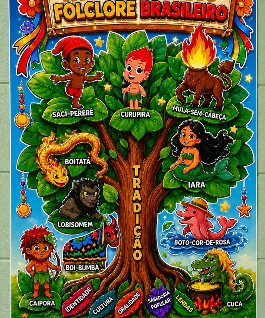 Painel Árvore do Folclore